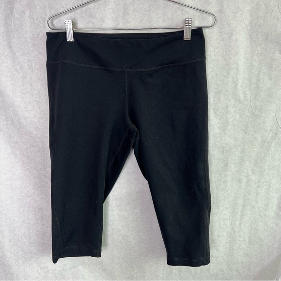 Zella leggings crop solid black size large - Picture 1 of 4